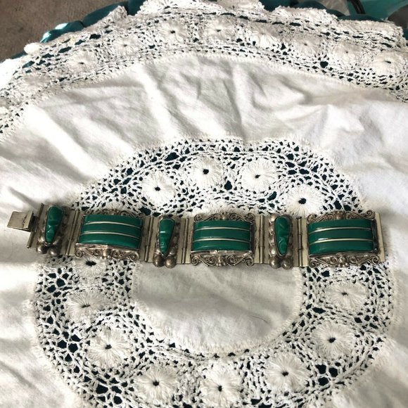 Vintage Signed Mexico 925 Sterling Carved Face - Picture 1 of 7